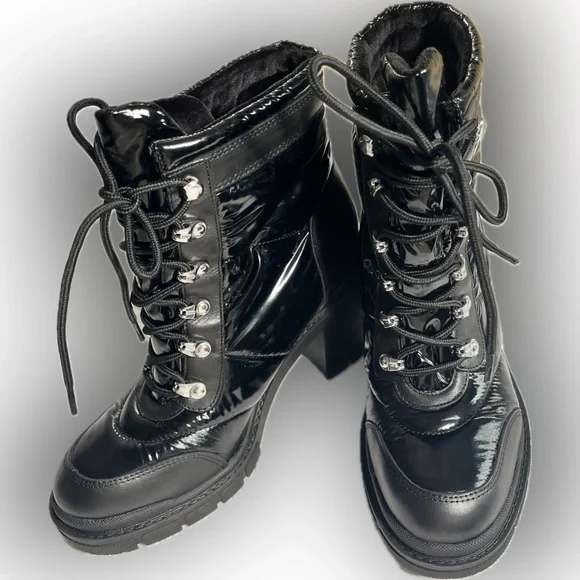 Marc Fisher Limited black combat boots- size 8.5 - Picture 5 of 15